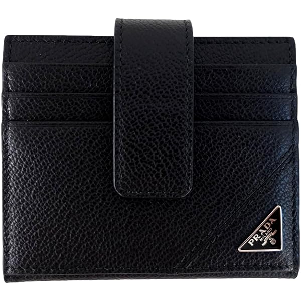 Amazon.com: Prada Men's Vitello Micro-Grain Navy Leather Bifold